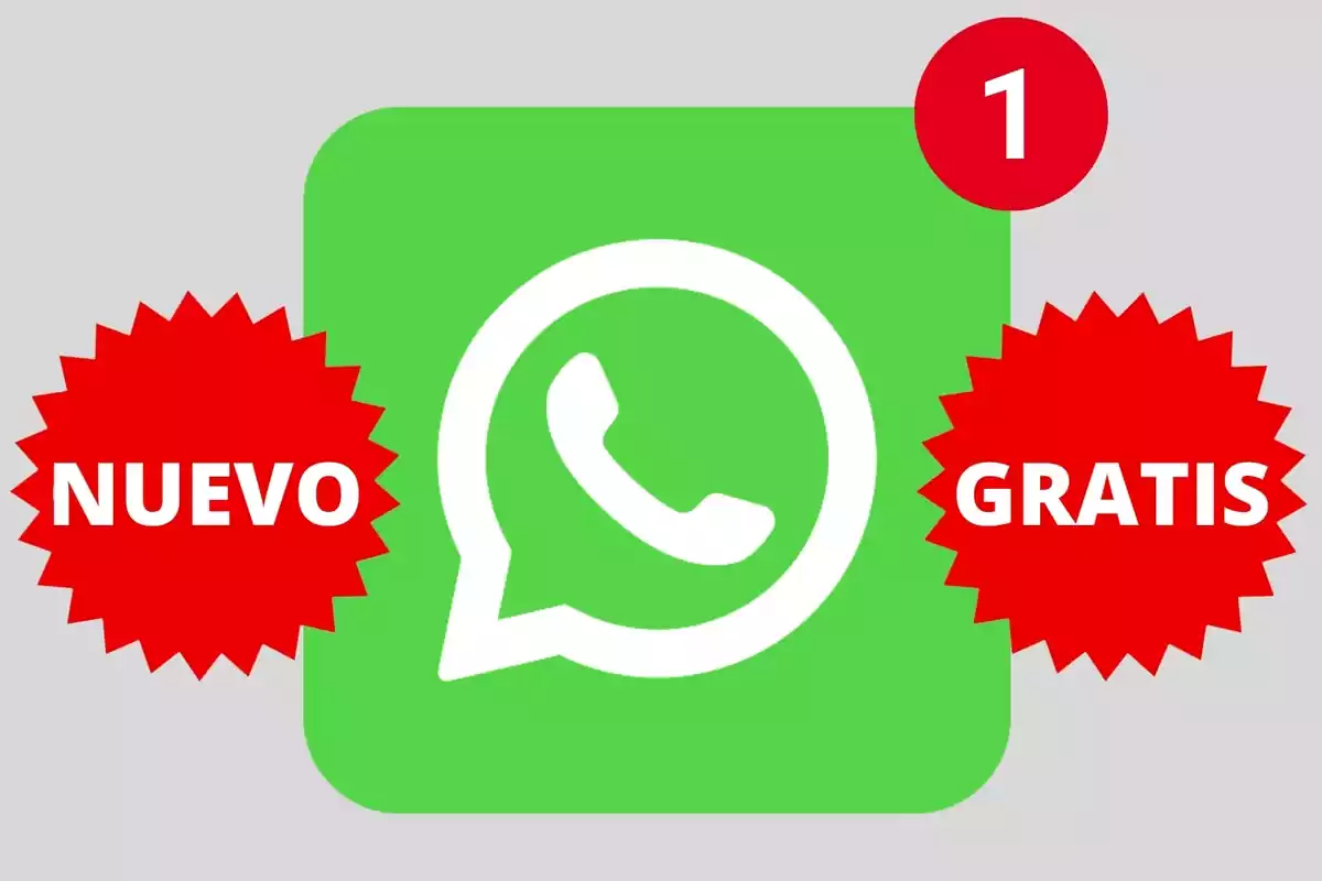 Logo de WhatsApp con una notificación